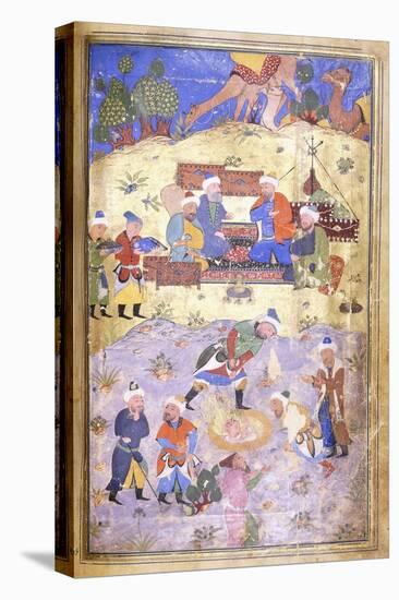 Yusuf Being Rescued from the Pit, C.1492-3 (Illuminated Manuscript on Paper)-null-Premier Image Canvas