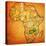 Zambia on Actual Map of Africa-michal812-Stretched Canvas