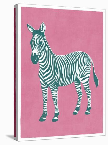 Zany Zebra-Clara Wells-Stretched Canvas