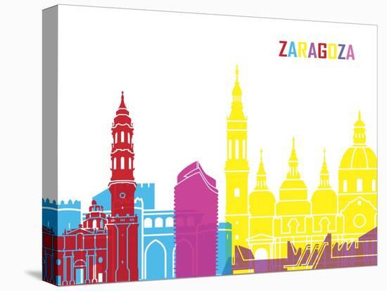 Zaragoza Skyline Pop-paulrommer-Stretched Canvas