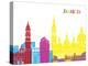 Zaragoza Skyline Pop-paulrommer-Stretched Canvas