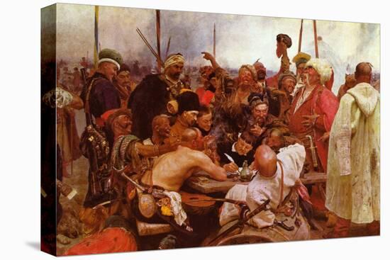 Zaraporoski Cossacks Send the Turkish Sultan Mahmoud Iv a Letter-Ilya Repin-Stretched Canvas