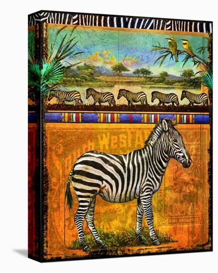 Zebra I-Chris Vest-Stretched Canvas