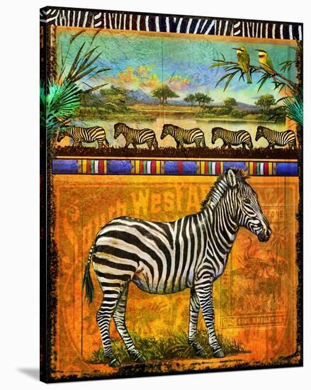 Zebra I-Chris Vest-Stretched Canvas