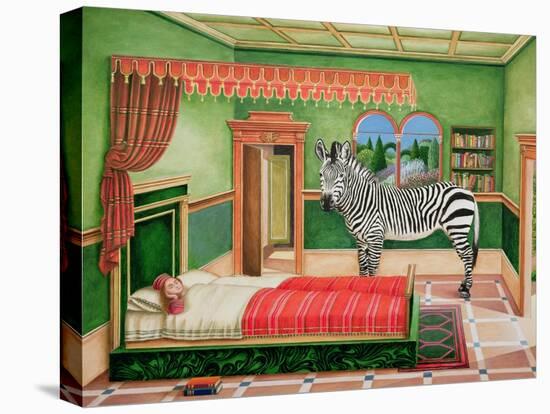 Zebra in a Bedroom, 1996-Anthony Southcombe-Premier Image Canvas