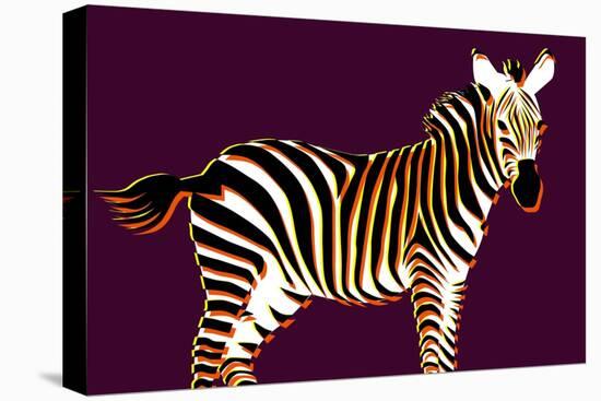 Zebra in Purple Horizontal-Ikuko Kowada-Premier Image Canvas