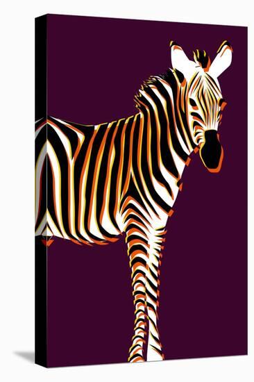 Zebra in Purple Vertical-Ikuko Kowada-Premier Image Canvas