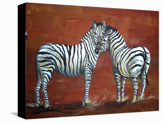 Zebra Love-Megan Aroon Duncanson-Stretched Canvas