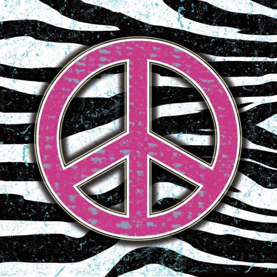 Zebra Peace-Louise Carey-Stretched Canvas