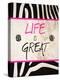 Zebra Sayings III-SD Graphics Studio-Stretched Canvas