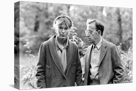 Zelig by WoodyAllen with Mia Farrow and Woody Allen, 1983 (b/w photo)-null-Stretched Canvas