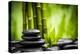 Zen Basalt Stones and Bamboo-scorpp-Premier Image Canvas