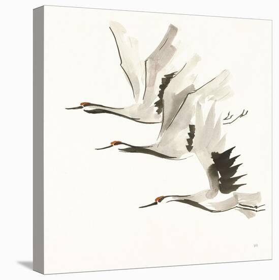 Zen Cranes II Warm-Chris Paschke-Stretched Canvas