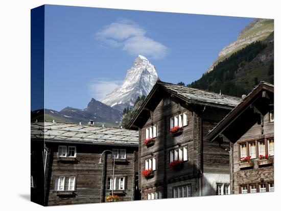 Zermatt and the Matterhorn Behind, Valais, Swiss Alps, Switzerland, Europe-Hans Peter Merten-Premier Image Canvas