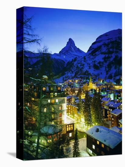 Zermatt and the Matterhorn Mountain in Winter, Zermatt, Swiss Alps, Switzerland, Europe-Gavin Hellier-Premier Image Canvas