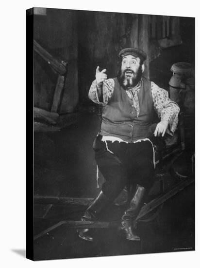 Zero Mostel Performing in a Scene from the Broadway Musical Fiddler on the Roof-Gjon Mili-Premier Image Canvas
