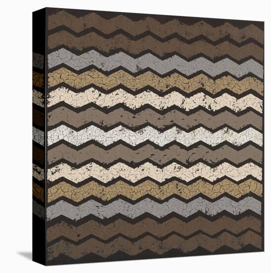 Zig Zag Zen (Neutrals)-Susan Clickner-Stretched Canvas