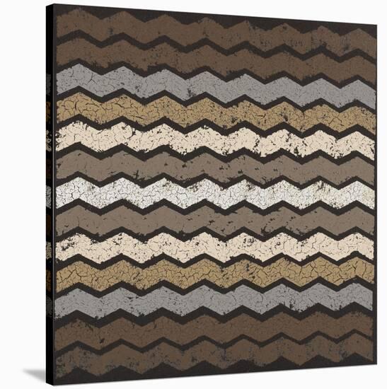 Zig Zag Zen (Neutrals)-Susan Clickner-Stretched Canvas