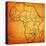 Zimbabwe on Actual Map of Africa-michal812-Stretched Canvas