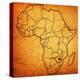 Zimbabwe on Actual Map of Africa-michal812-Stretched Canvas