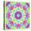 Zinnia with Orchid and Colorful Pop Floral Ornaments, Symmetric Floral Montage, Layer Work-Alaya Gadeh-Premier Image Canvas