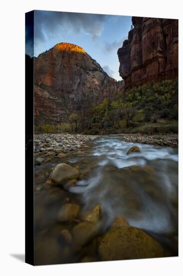 Zion National Park, Utah: Near Big Bend Along The Virgin River At Dusk-Ian Shive-Premier Image Canvas