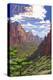 Zion National Park - Zion Canyon View-Lantern Press-Stretched Canvas