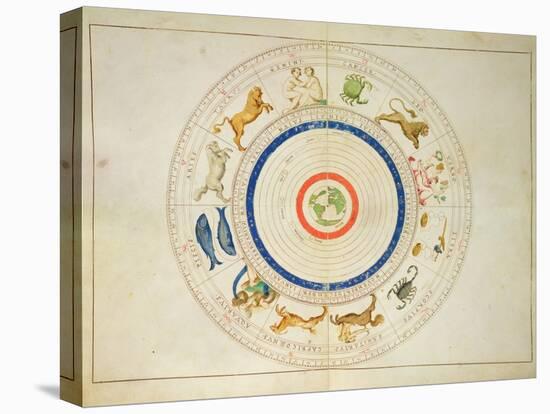 Zodiac Calendar, from an Atlas of the World in 33 Maps, Venice, 1st September 1553-Battista Agnese-Premier Image Canvas