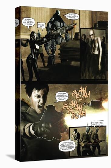 Zombies vs. Robots - Comic Page with Panels-Menton Matthews III-Stretched Canvas