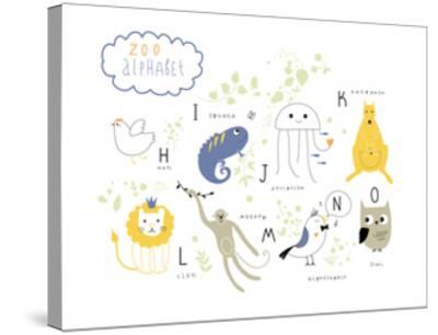 Zoo Alphabet H I J K L M N O Letters Art Print Lera Efremova Art Com