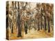 Zoological Gardens in Autumn with Figures Walking; Tiergarten Im Herbst Mit Spaziergangern-Max Liebermann-Premier Image Canvas