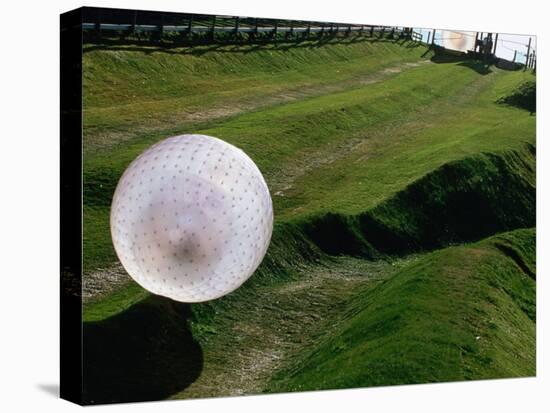 Zorbs People Moving Inside Balls on Lawn, Rotorua, New Zealand-John Banagan-Premier Image Canvas