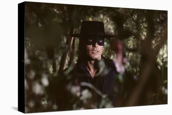 Zorro by Duccio Tessari with Alain Delon, 1975 (photo)-null-Stretched Canvas