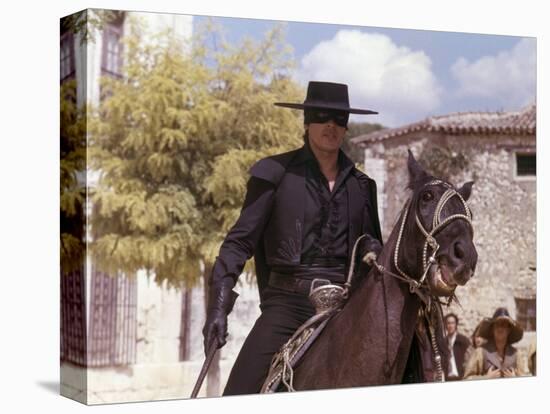 Zorro by Duccio Tessari with Alain Delon, 1975 (photo)-null-Stretched Canvas