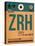 ZRH Zurich Luggage Tag 1-NaxArt-Stretched Canvas