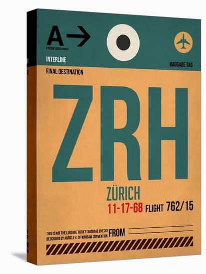 ZRH Zurich Luggage Tag 1-NaxArt-Stretched Canvas