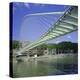 Zubizuri Curved Pedestrian Bridge Over Bilbao River, Bilbao, Pais Vasco (Vizcaya), Spain, Europe-Christopher Rennie-Premier Image Canvas