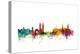 Zurich Switzerland Skyline-Michael Tompsett-Stretched Canvas