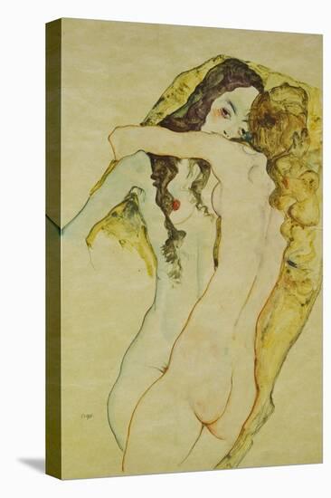 Zwei Frauen in Umarmung, 1911-Egon Schiele-Premier Image Canvas