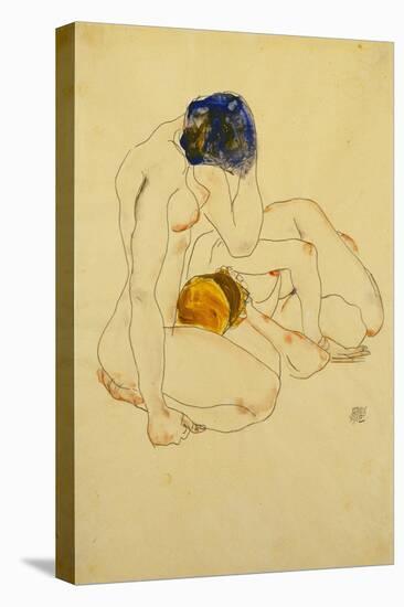 Zwei Freundinnen. 1912-Egon Schiele-Premier Image Canvas