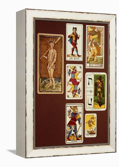 0 the Fool, Seven Tarot Cards from Different Packs-null-Framed Premier Image Canvas