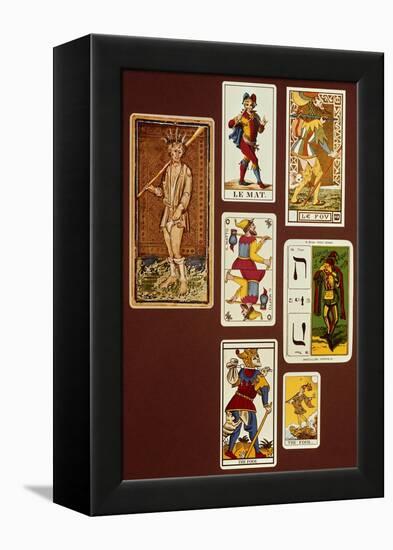 0 the Fool, Seven Tarot Cards from Different Packs-null-Framed Premier Image Canvas