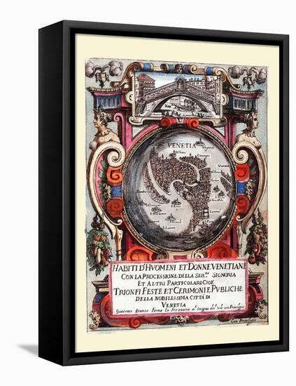 001-Portada-Habiti D’Hvomeni Et Donne Venetiane 1609-Franco Giacomo-Framed Stretched Canvas