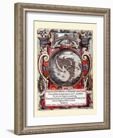 001-Portada-Habiti D’Hvomeni Et Donne Venetiane 1609-Franco Giacomo-Framed Art Print