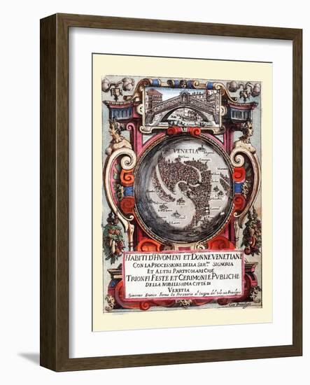 001-Portada-Habiti D’Hvomeni Et Donne Venetiane 1609-Franco Giacomo-Framed Art Print