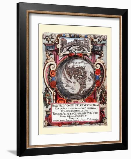 001-Portada-Habiti D’Hvomeni Et Donne Venetiane 1609-Franco Giacomo-Framed Art Print