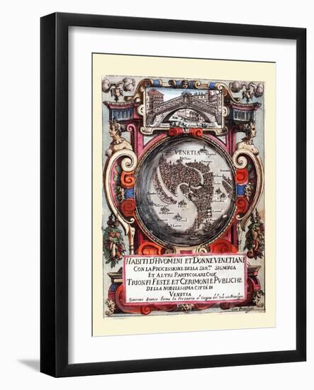 001-Portada-Habiti D’Hvomeni Et Donne Venetiane 1609-Franco Giacomo-Framed Art Print