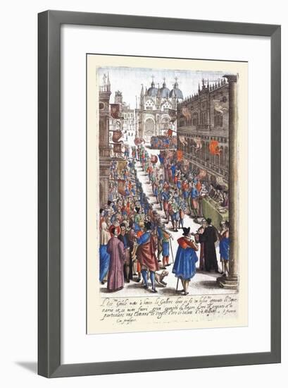 008-Desfile & Fiesta Veneciana-Habiti D’Hvomeni Et Donne Venetiane 1609-Franco Giacomo-Framed Art Print