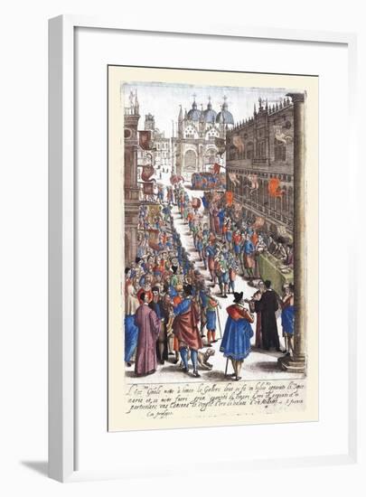 008-Desfile & Fiesta Veneciana-Habiti D’Hvomeni Et Donne Venetiane 1609-Franco Giacomo-Framed Art Print