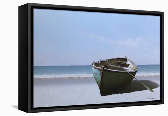 01 Blue Boat with Oar-Zhen-Huan Lu-Framed Premier Image Canvas